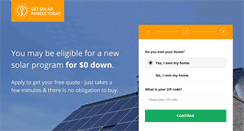 Desktop Screenshot of getsolarpanelstoday.com